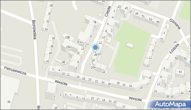 Wrocław, Ciepła, 16, mapa Wrocławia