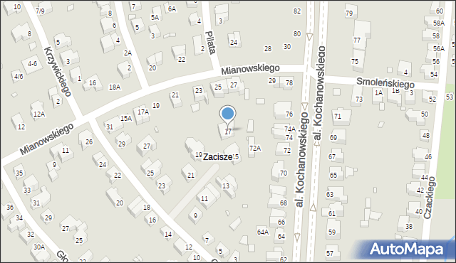 Wrocław, Cieszkowskiego Augusta, 17, mapa Wrocławia