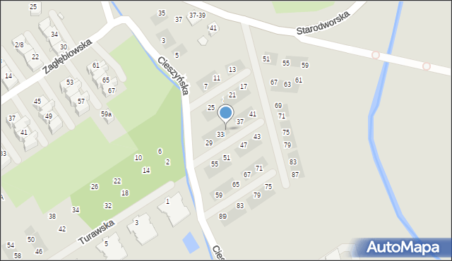 Wrocław, Cieszyńska, 35, mapa Wrocławia