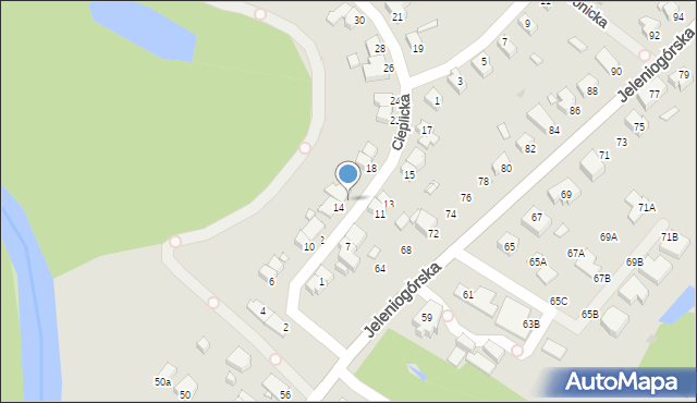 Wrocław, Cieplicka, 16, mapa Wrocławia