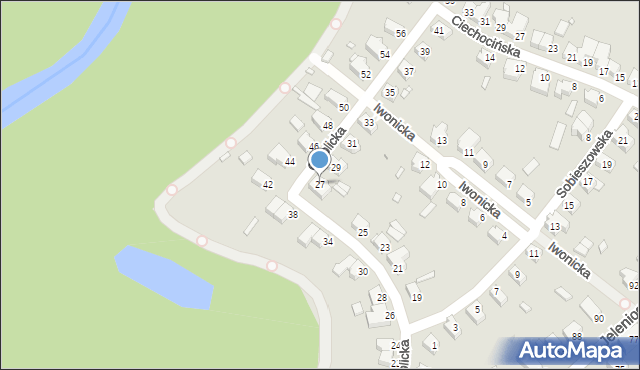 Wrocław, Cieplicka, 27, mapa Wrocławia