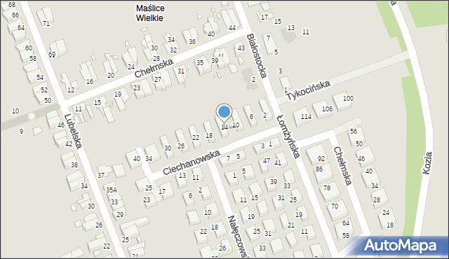 Wrocław, Ciechanowska, 16, mapa Wrocławia