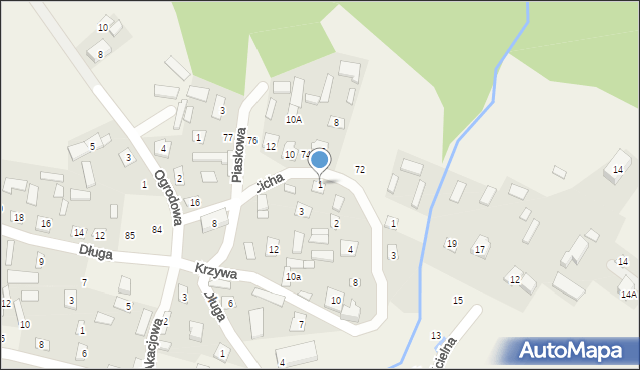 Wrzelowiec, Cicha, 1, mapa Wrzelowiec