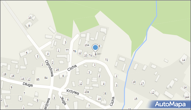Wrzelowiec, Cicha, 6, mapa Wrzelowiec