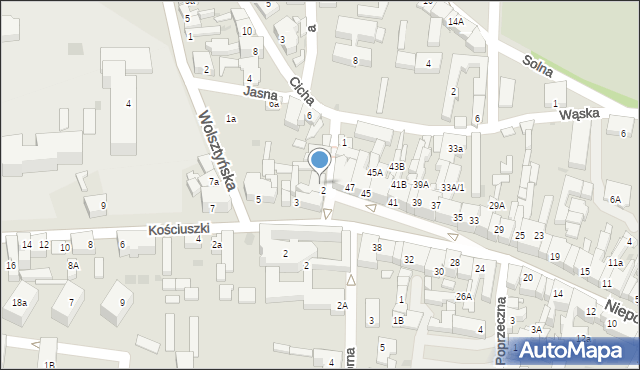 Wschowa, Cicha, 2d, mapa Wschowa