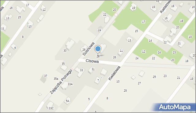 Wyględy, Cisowa, 28, mapa Wyględy