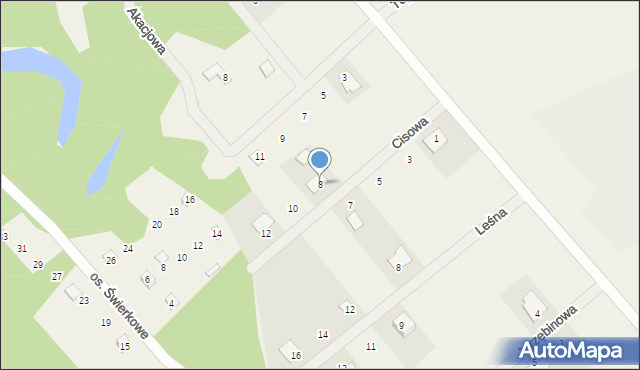 Wymysłowo, Cisowa, 8, mapa Wymysłowo