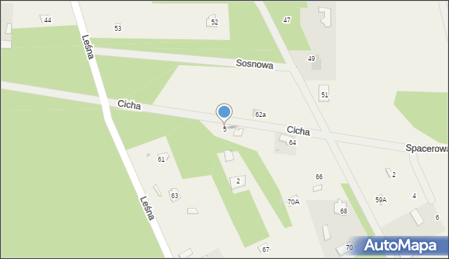 Wysychy, Cicha, 5, mapa Wysychy