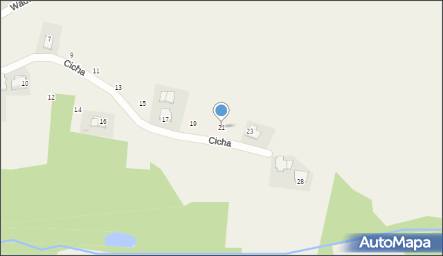 Wyźrał, Cicha, 21, mapa Wyźrał