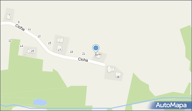 Wyźrał, Cicha, 23, mapa Wyźrał