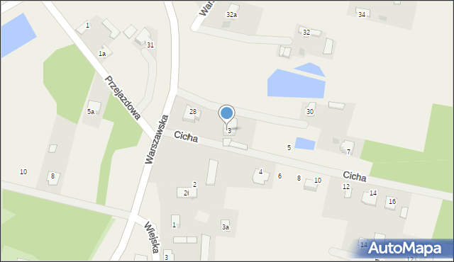 Żabia Wola, Cicha, 3, mapa Żabia Wola