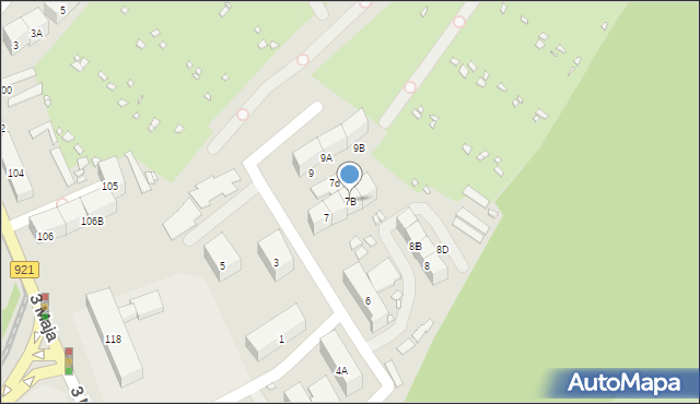 Zabrze, Cisowa, 7B, mapa Zabrza