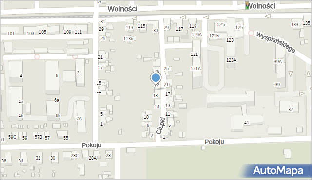 Zabrze, Ciupki Józefa, 20, mapa Zabrza