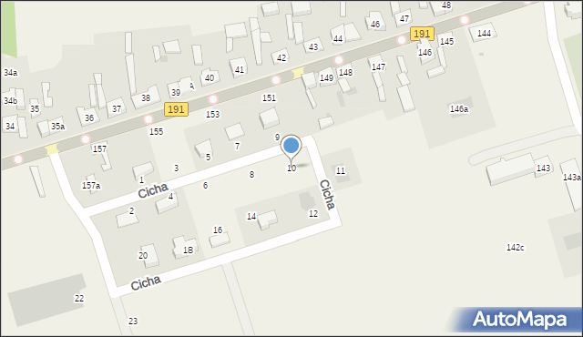 Zacharzyn, Cicha, 10, mapa Zacharzyn