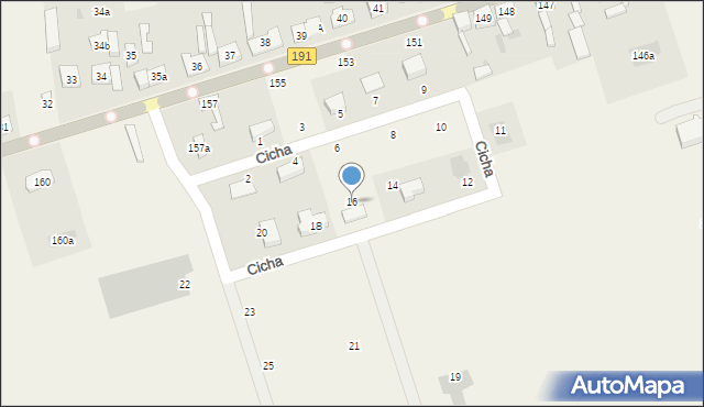 Zacharzyn, Cicha, 16, mapa Zacharzyn