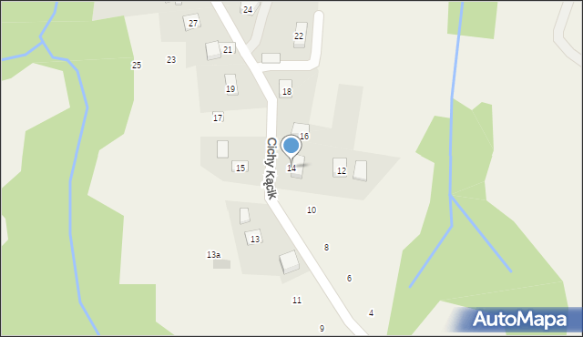 Zakliczyn, Cichy Kącik, 14, mapa Zakliczyn