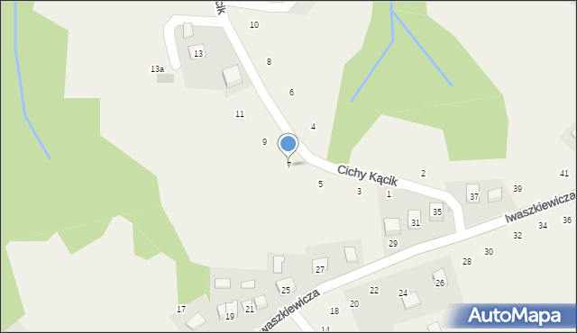 Zakliczyn, Cichy Kącik, 7, mapa Zakliczyn