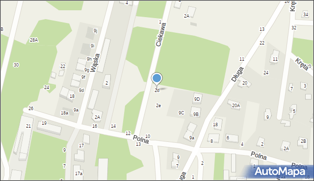 Zakręt, Ciekawa, 2d, mapa Zakręt