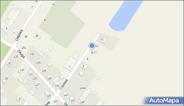 Zakrzewo, Cisowa, 8, mapa Zakrzewo