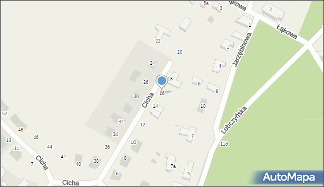 Załom, Cicha, 16, mapa Załom