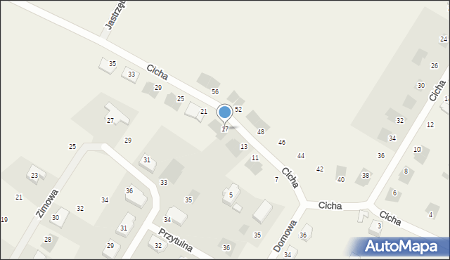 Załom, Cicha, 17, mapa Załom