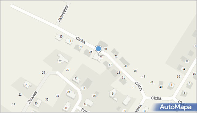 Załom, Cicha, 23, mapa Załom