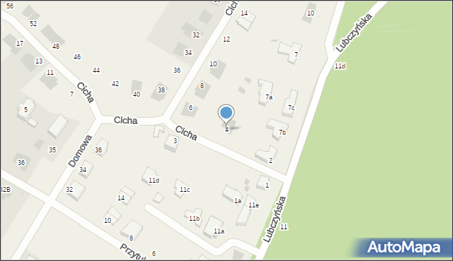 Załom, Cicha, 4, mapa Załom