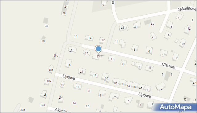 Załom, Cisowa, 13, mapa Załom