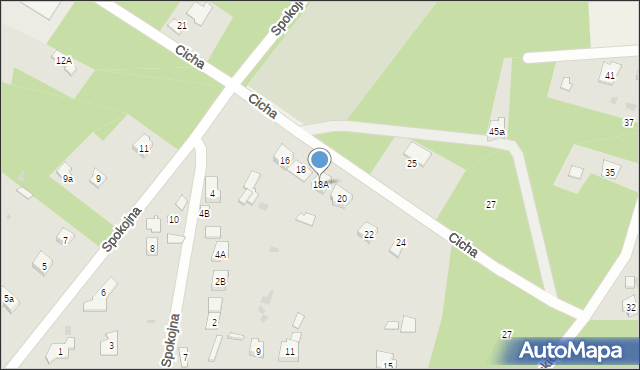 Żarki-Letnisko, Cicha, 18A, mapa Żarki-Letnisko