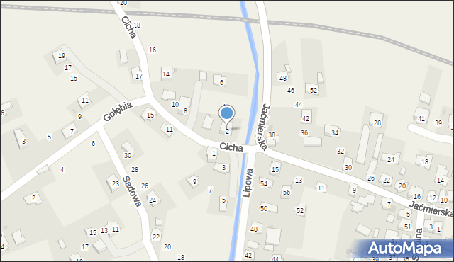 Zarszyn, Cicha, 2, mapa Zarszyn