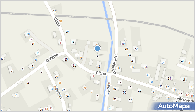 Zarszyn, Cicha, 4, mapa Zarszyn