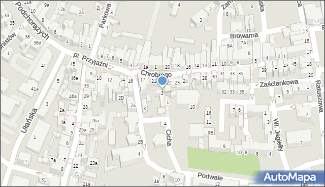 Żary, Cicha, 2, mapa Żary