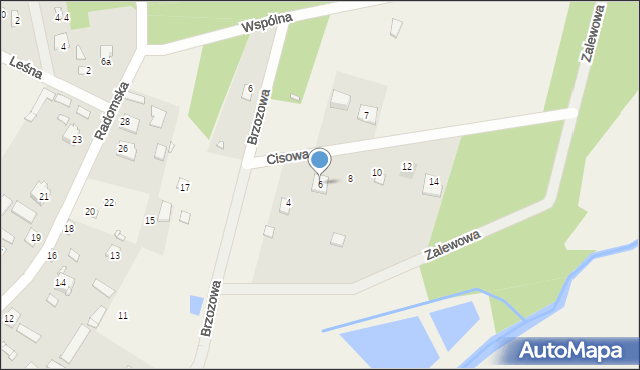 Zawady, Cisowa, 6, mapa Zawady