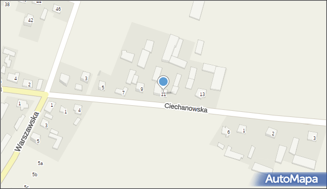 Zawidz Kościelny, Ciechanowska, 11, mapa Zawidz Kościelny