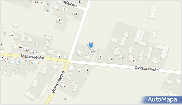 Zawidz Kościelny, Ciechanowska, 3, mapa Zawidz Kościelny