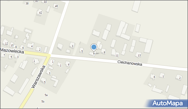 Zawidz Kościelny, Ciechanowska, 7, mapa Zawidz Kościelny