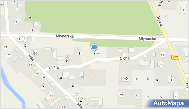 Zawodne, Cicha, 6, mapa Zawodne