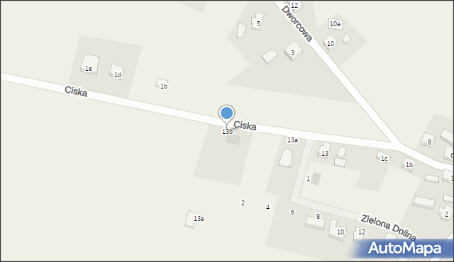 Zblewo, Ciska, 13b, mapa Zblewo