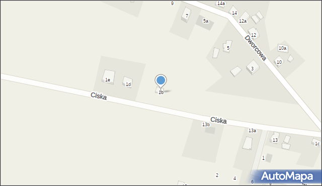 Zblewo, Ciska, 1b, mapa Zblewo