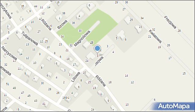 Zbychowo, Cisowa, 1, mapa Zbychowo