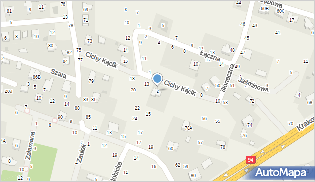 Zbylitowska Góra, Cichy Kącik, 2, mapa Zbylitowska Góra