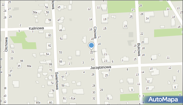 Zduńska Wola, Cisowa, 22, mapa Zduńska Wola