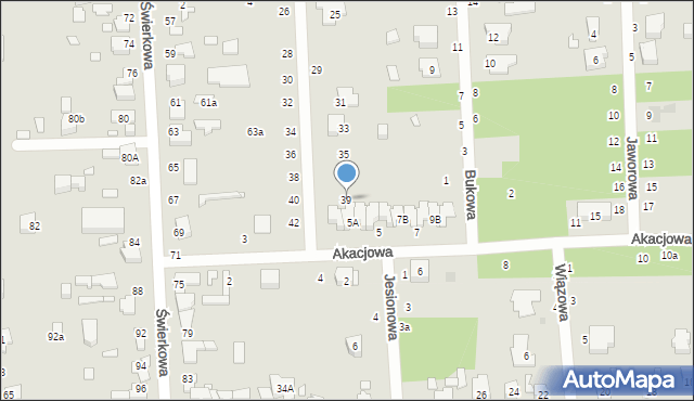 Zduńska Wola, Cisowa, 39, mapa Zduńska Wola