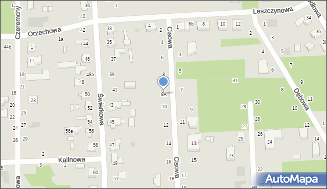 Zduńska Wola, Cisowa, 8A, mapa Zduńska Wola