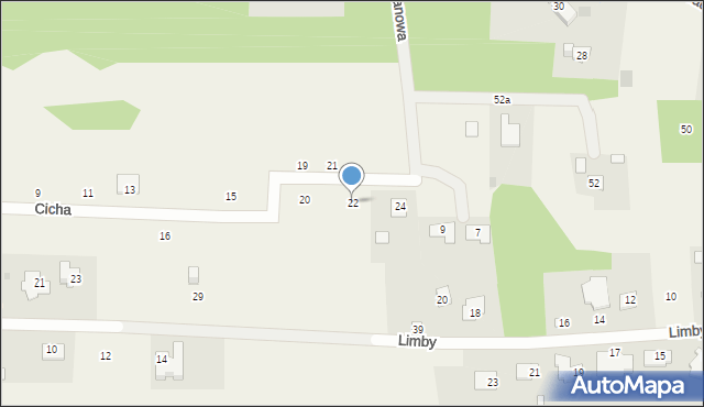 Żelechów, Cicha, 22, mapa Żelechów