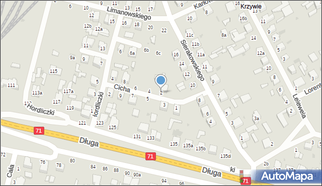 Zgierz, Cicha, 2, mapa Zgierz