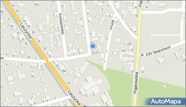 Zgierz, Ciosnowska, 2, mapa Zgierz