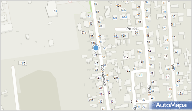 Zgierz, Ciosnowska, 49, mapa Zgierz