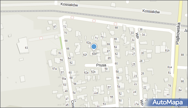 Zgierz, Ciosnowska, 62d, mapa Zgierz