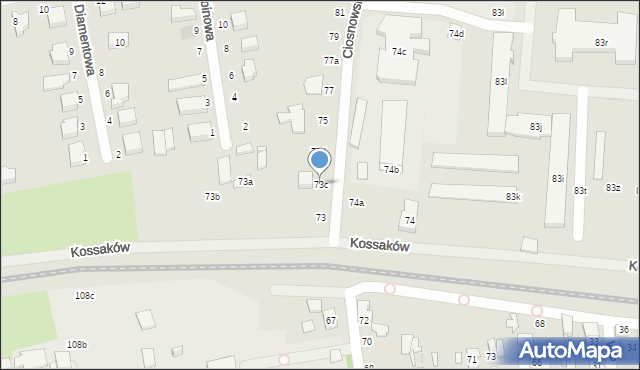 Zgierz, Ciosnowska, 73c, mapa Zgierz